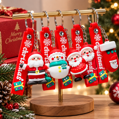 3 Pack Christmas Keychains