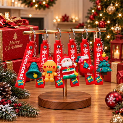 3 Pack Christmas Keychains